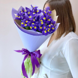 19 фиолетовых ирисов